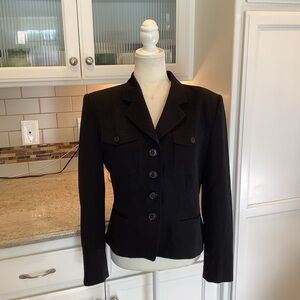 Victor Victoria Black Blazer Wool EU Size 46